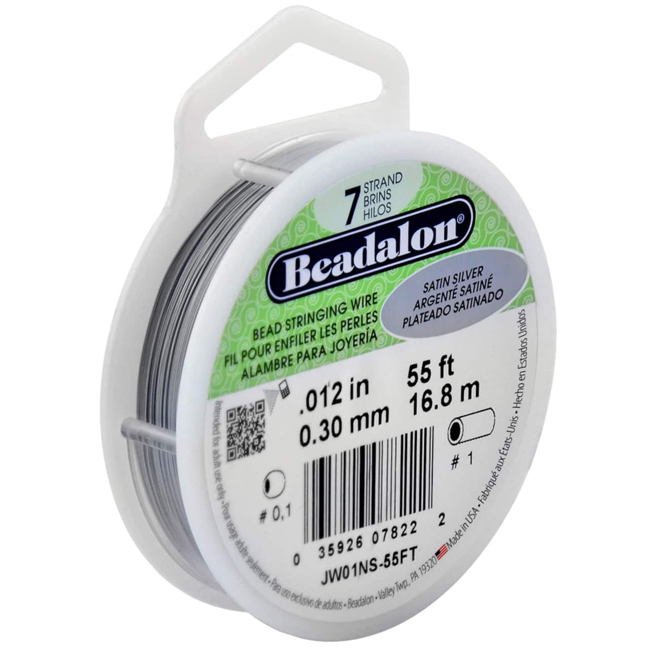 12 Pack: Beadalon® 7 Strand Satin Silver Bead Stringing Wire